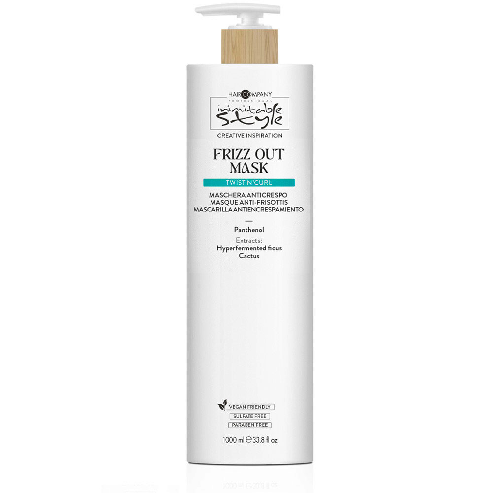Hair Company Inimitable Style Twist N'Curl Frizz Out Mask 1000ml - mascarilla anti-frizz
