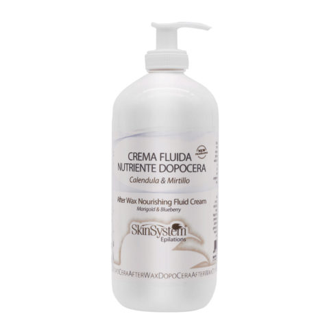 SkinSystem After Wax Nourishing Fluid Cream 500ml - crema fluida nutritiva post-depilación con caléndula y arándanos