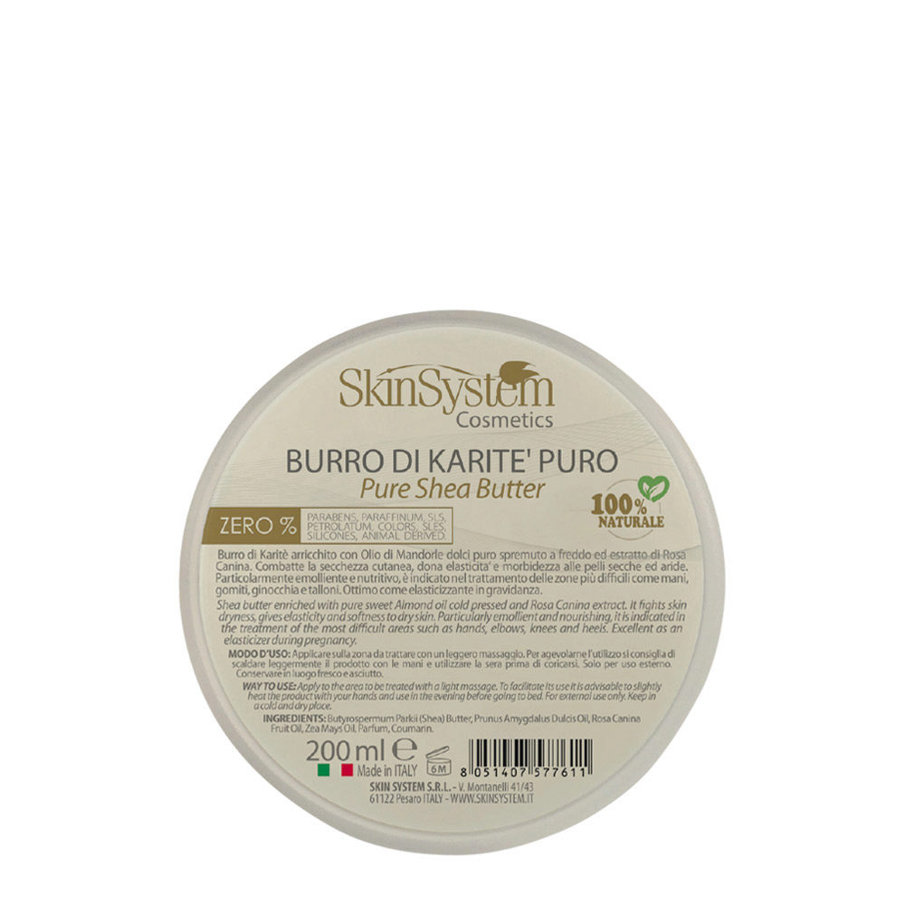 SkinSystem Pure Shea Butter 200ml - manteca de karité pura