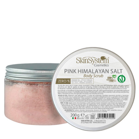 SkinSystem Pink Hymalayan Salt Body Scrub 200gr - aceite seco de sal del Himalaya