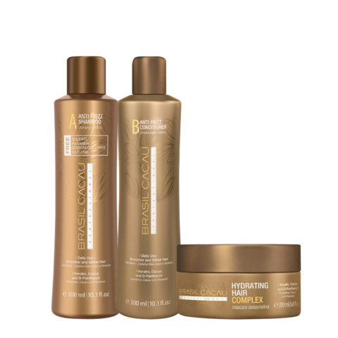 Brasil Cacau Anti Frizz Shampoo 300ml Conditioner 300ml Mask 200ml