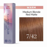 Wella Illumina Color 7/42 Rubio Medio Rojo Mate 60ml - coloración permanente
