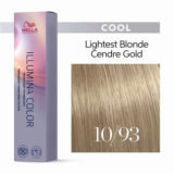 Wella Illumina Color 10/93 Rubio Platino Cendré Dorado 60ml - coloración permanente