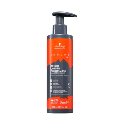 Schwarzkopf Chroma ID Color Mask 7-77 Bright Copper 300ml  - mascarilla de color semipermanente