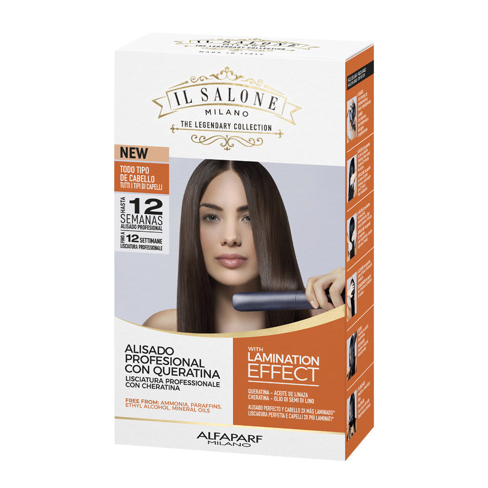 Alfaparf Milano Il Salone Straight Kit Linseed Oil - tratamiento alisante para todo tipo de cabellos