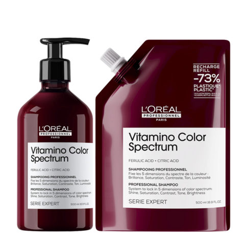 Paris Vitamino Color Spectrum Shampoo 500ml + Refill 500ml
