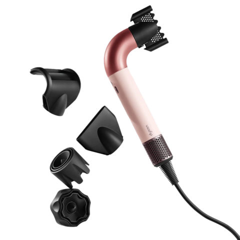 Supersonic R Phon Professional Rosa Empolvado/Oro Rosa-secador de pelo para peinados lisos y ondulados