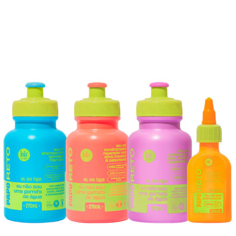 Papo Reto Shampoo 270ml Condicionador 270gr Mascara Fluida 270ml Oleo 50ml