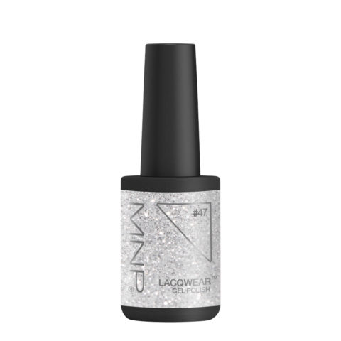 Mesauda Lacqwear Gel Polish 47 Glitter Silver 10ml - esmalte de uñas semipermanente