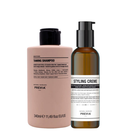 Smoothing Taming Shampoo 340ml Creme Anti-frizz Leave-in Cream 200ml