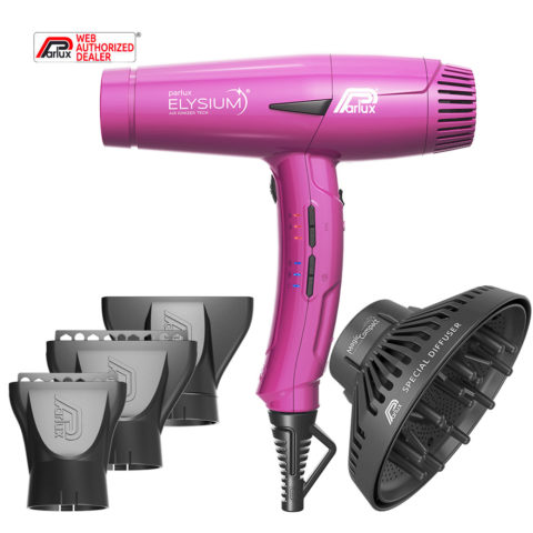 Elysium + Magic Compact Fucsia - secador de pelo con difusor