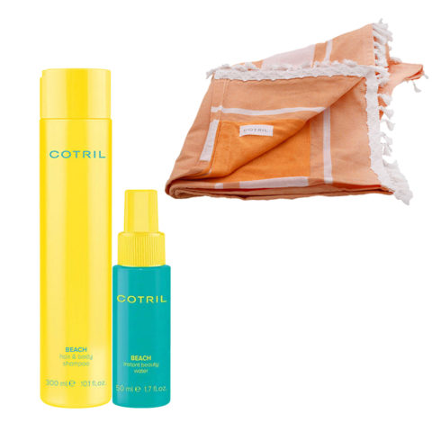 Beach Hair & Body Shampoo 300ml Instant Beauty Water 50ml + Toalla de playa étnica GRATIS