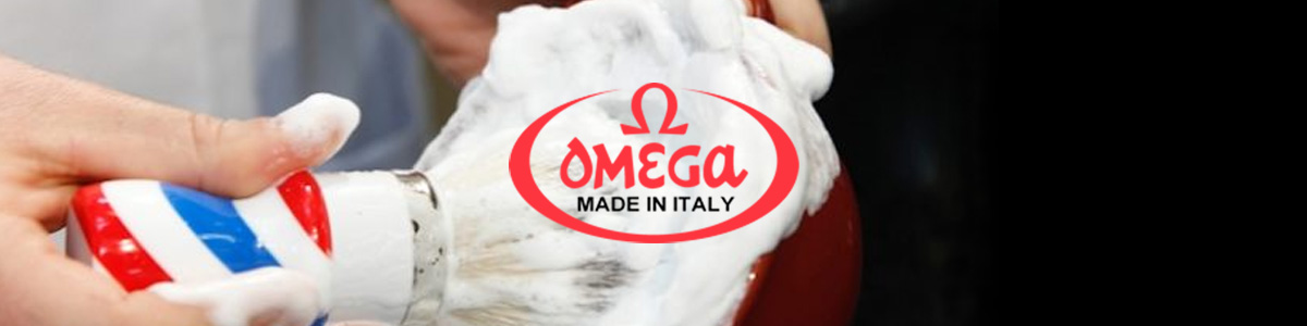 Brochas de afeitar Omega, en cerdas, en puro tejón y fibra sintética
